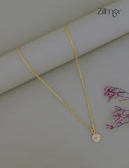 18k Gold Plated Anti-Tarnish AD Stone Pendant Simple Necklace  - CL1012218