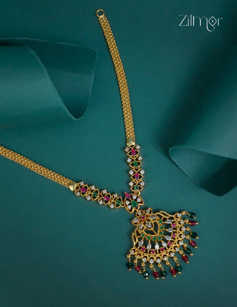 Premium Antique AD Stone Pendant with Necklace - CL1012258