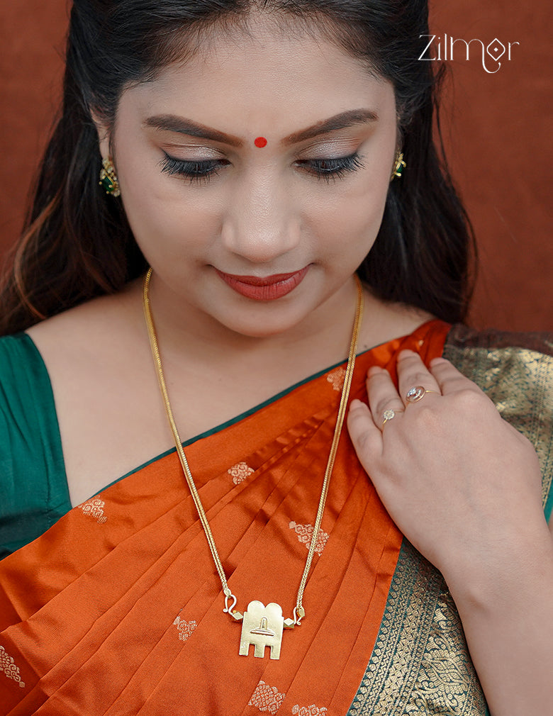 18K Gold Plated Shivalinga Pendant Thali Chain - ZS1012377