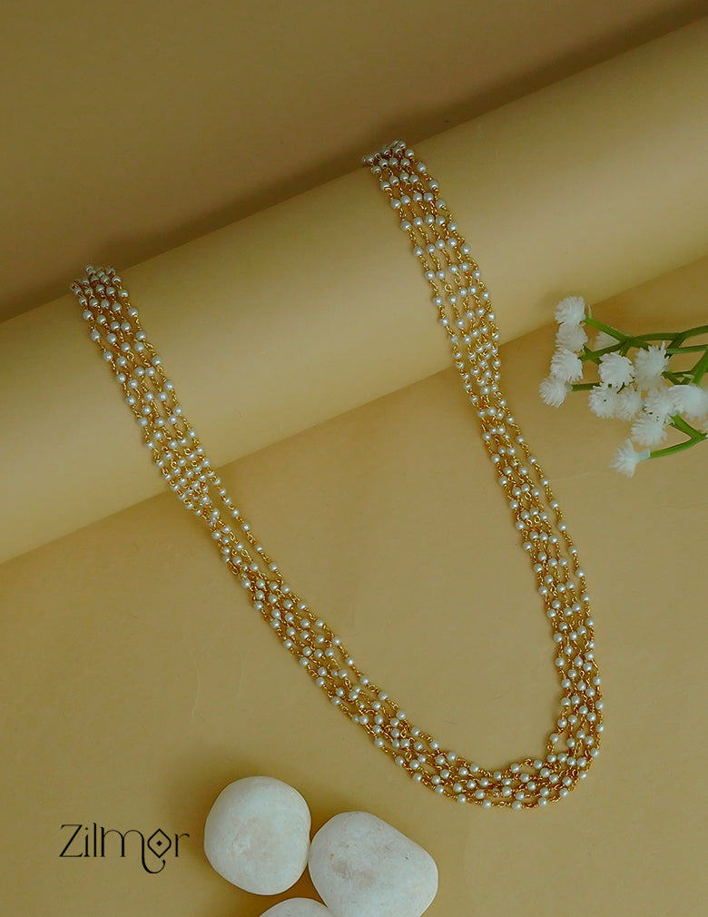 SG1011965- Gold toned Multi Layer Pearl Necklace