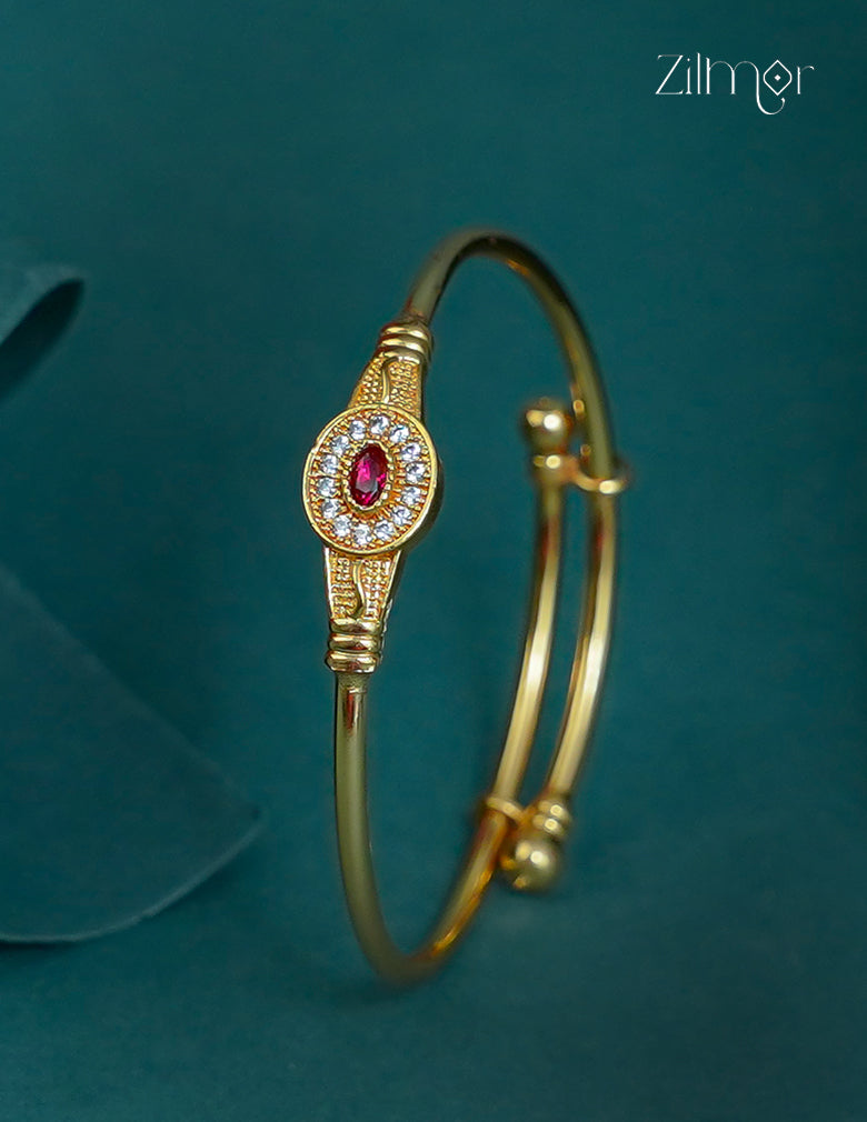 AD Stone Gold Plated Push and pull Bracelet Bangle - CL1012268