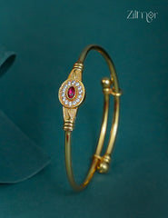 AD Stone Gold Plated Push and pull Bracelet Bangle - CL1012268