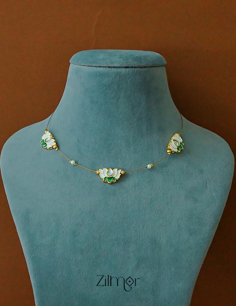 SN1012068- Lotus Pendant Invisible Necklace