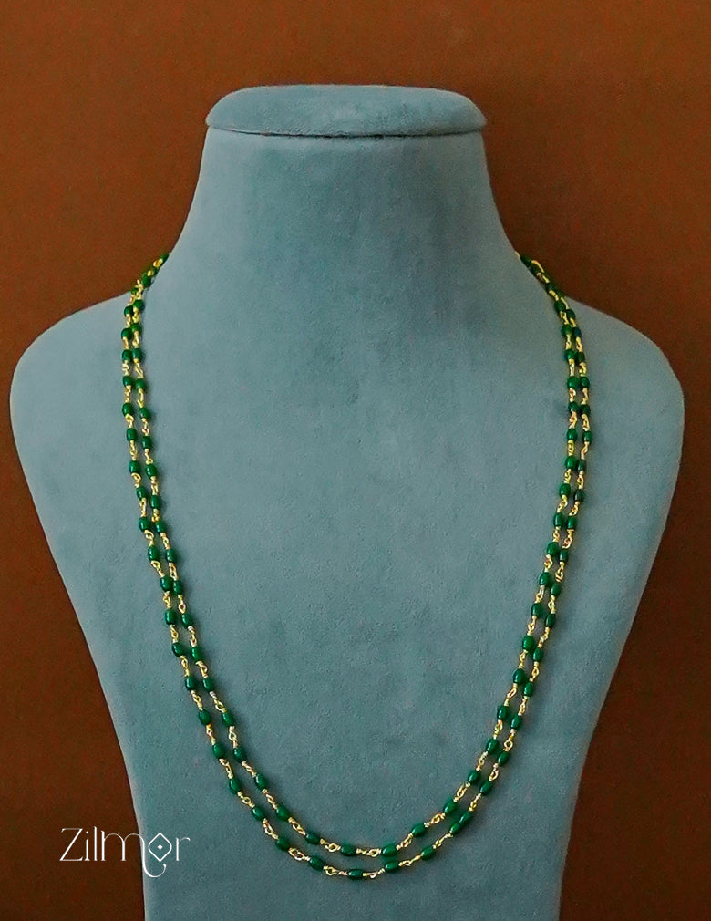 SG1011969- Double Layer Coral Beaded Chain Necklace (Color option)