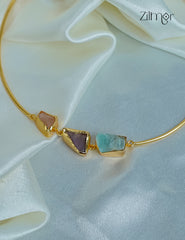 Collar Hasli with Natural Raw Stone Pendant Necklace - CL1012270