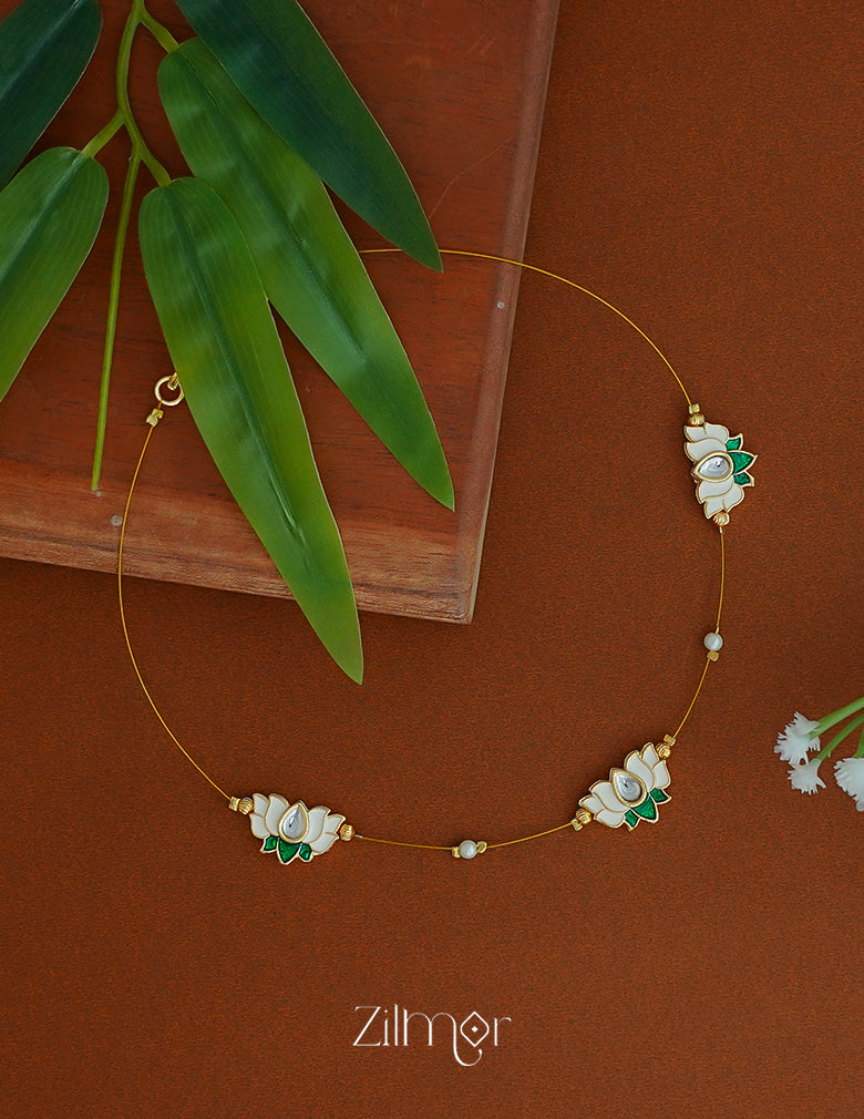 SN1012068- Lotus Pendant Invisible Necklace