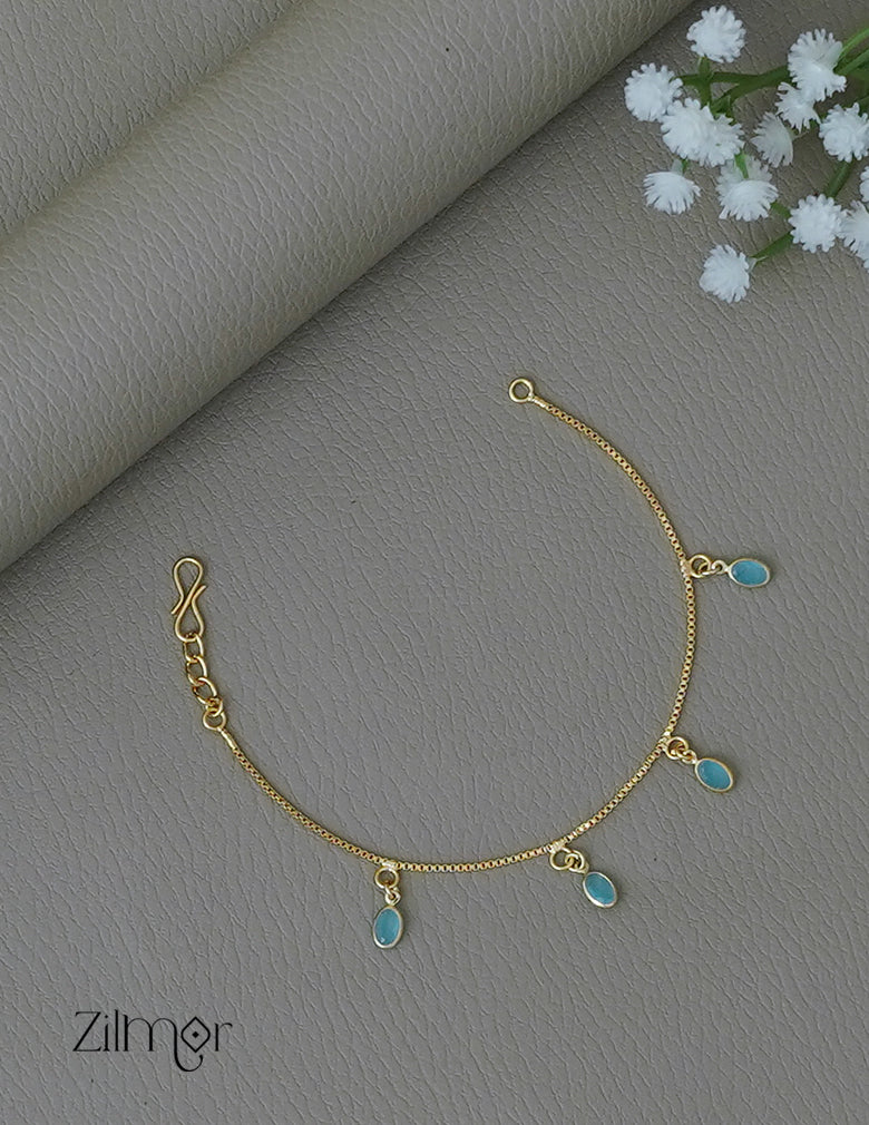 TR101710 - Gold Toned Stone Bracelet 6-Zilmor