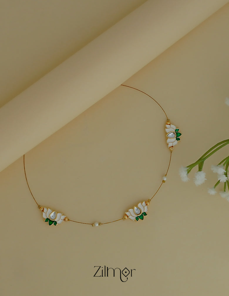 SN1012068- Lotus Pendant Invisible Necklace