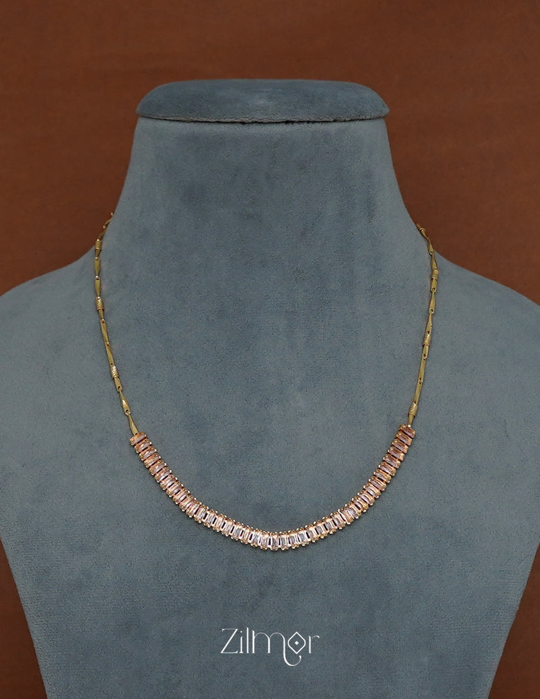 KY101963 - Anti Tarnish Halflink Tennis Necklace 10-Zilmor