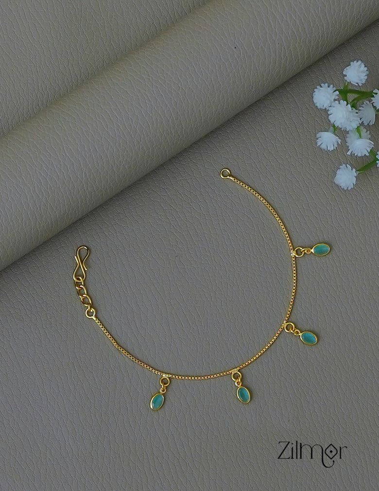 TR101710 - Gold Toned Stone Bracelet 8-Zilmor