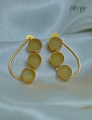 Natural Stone Golden Stud AntiTarnish Earrings - CL1012271