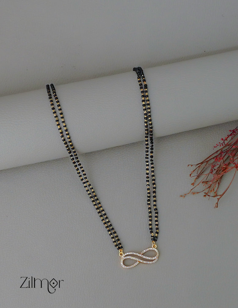 PE1011810 - Gold Plated AD Stone Pendant Traditional Mangalsutra Necklace