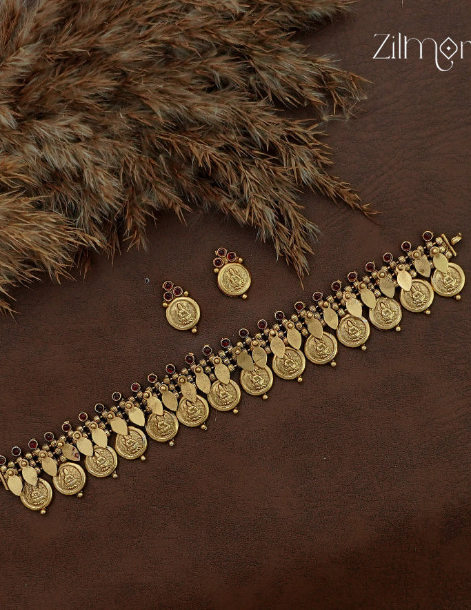 kaashu elakkathali antuque choker with earrings
