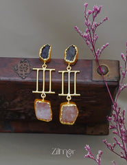 ZA1011881 - Natural Raw Stone Earring 1-Zilmor