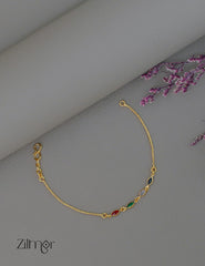 AG1011938- Gold Plated Multi Stone Bracelet 2-Zilmor