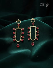 18K Gold Plated Designer Glossy Stone Hanging Anti-Tarnish Earrings - ZP1012175