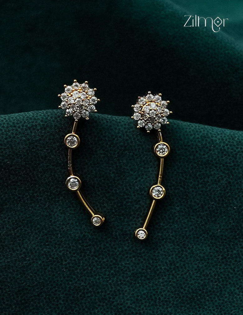 Gold Plated AD Stone Bugadi Earrings - AF1012947