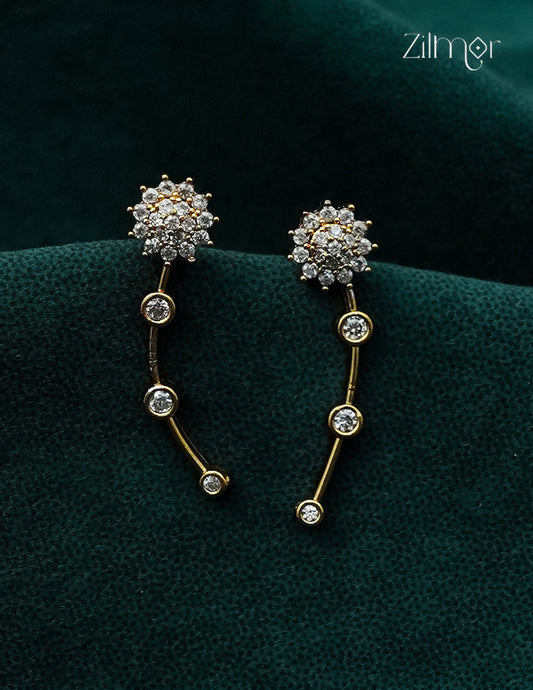 Gold Plated AD Stone Bugadi Earrings - AF1012947