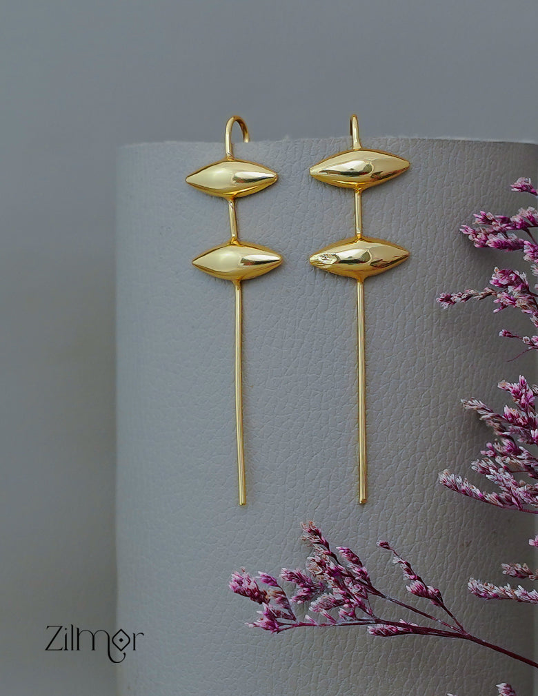 ZA1011873 - Geometric Brass EarCuff Earrings 2-Zilmor