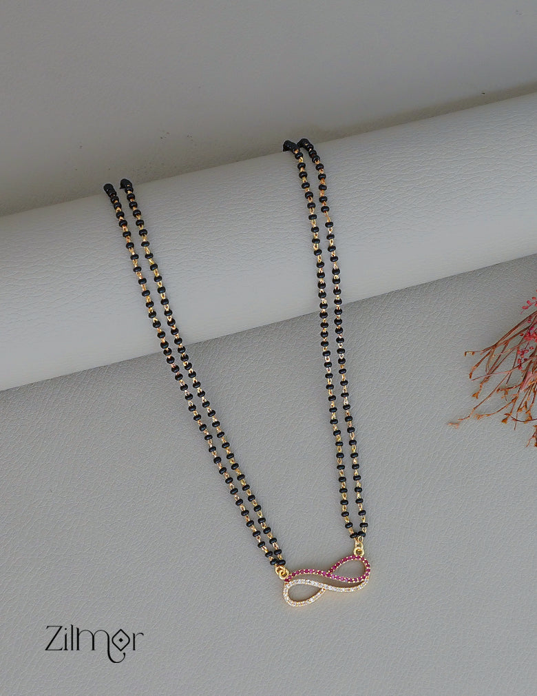 PE1011810 - Gold Plated AD Stone Pendant Traditional Mangalsutra Necklace