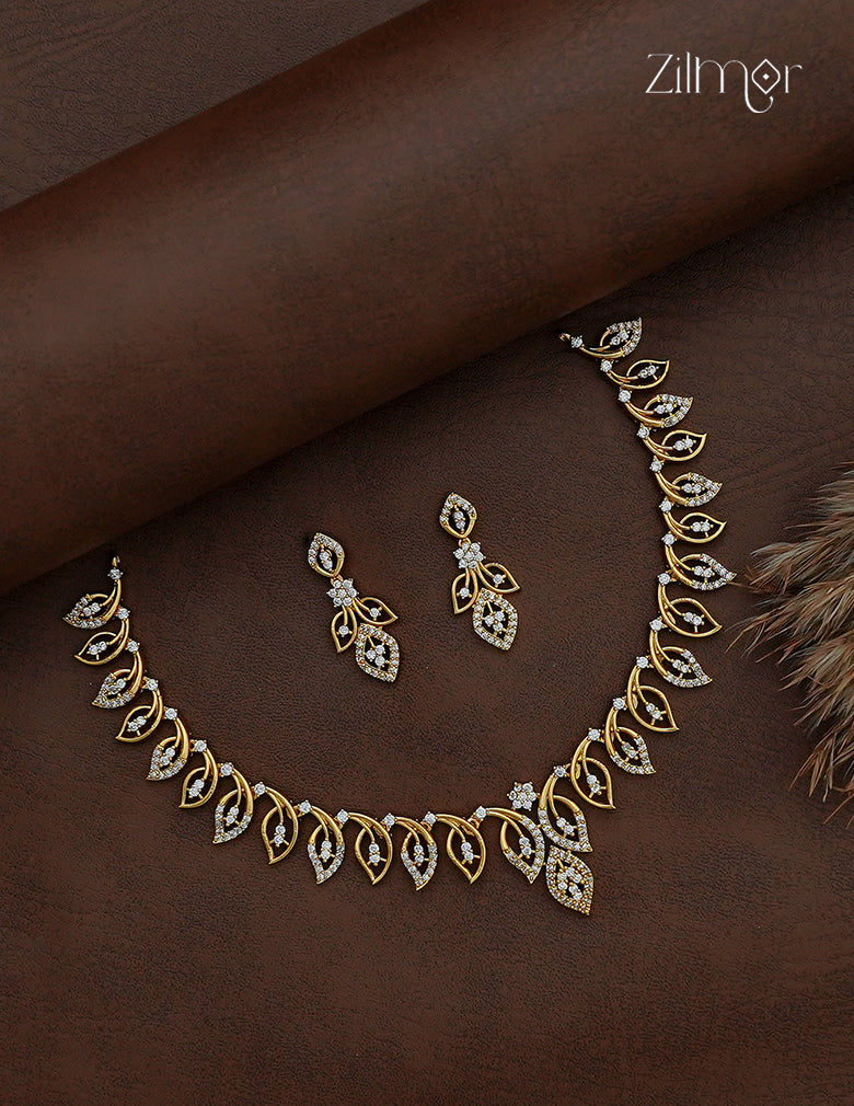 Premium Antique Necklace Set with Matching Earrings - SC1012899
