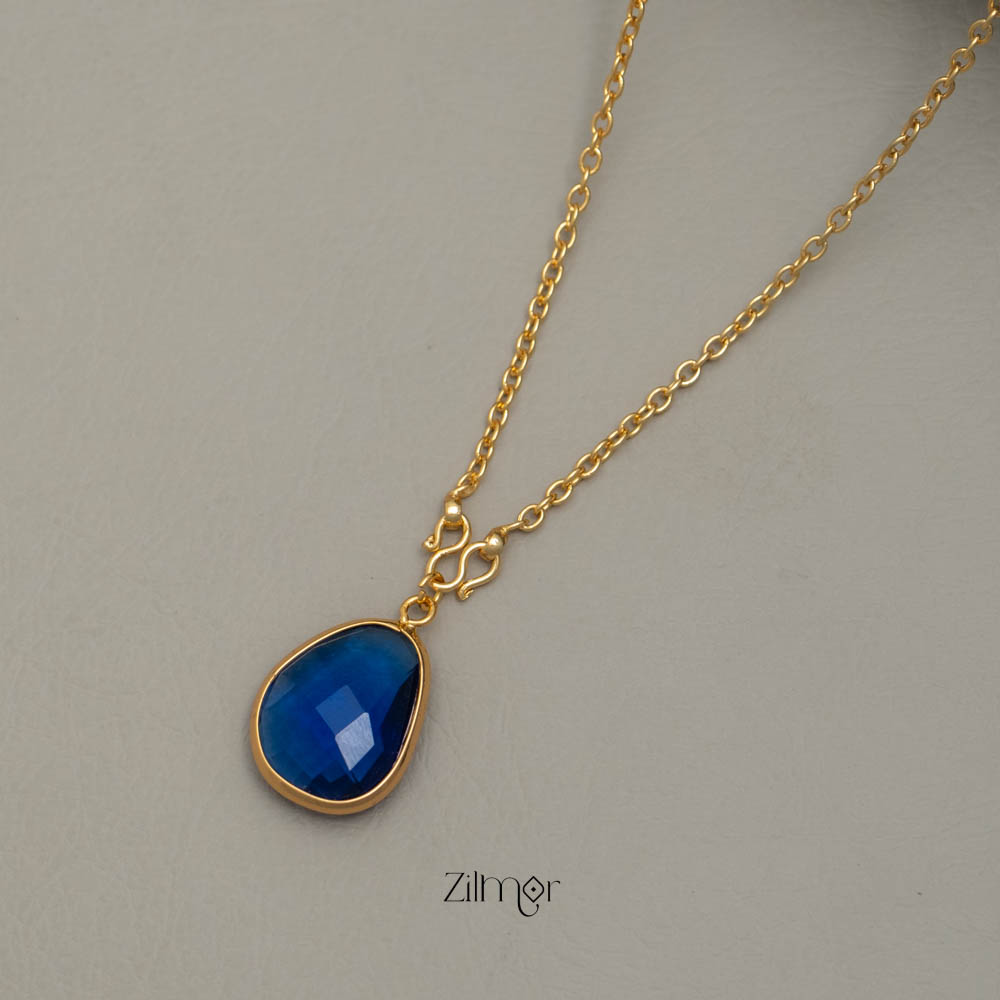 PE101063 - Gold toned Simple chain With Pendant (color option)