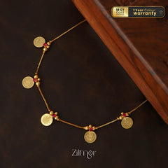 AG1011620-  Gold tone Simple Lakshmi Kaashu Invisible Necklace