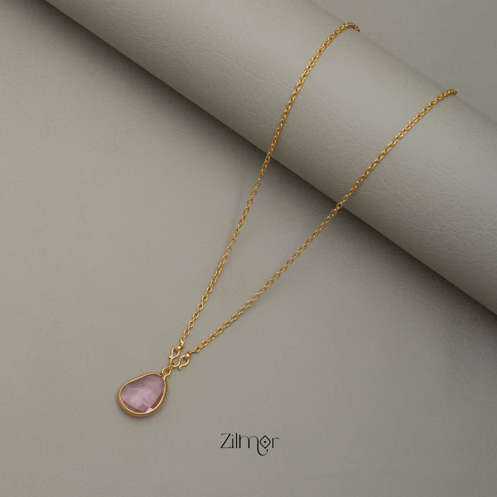 PE101063 - Gold toned Simple chain With Pendant (color option)