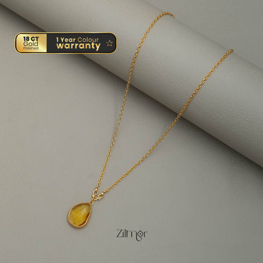 PE101063 - Gold toned Simple chain With Pendant (color option)