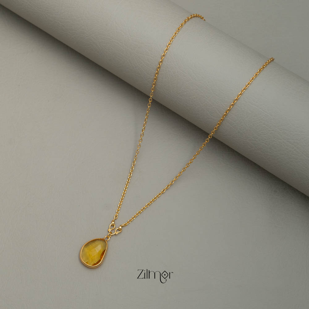 PE101063 - Gold toned Simple chain With Pendant (color option)