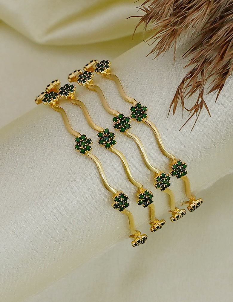KF101661 - Gold Plated AD Bangles