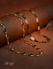 KY1011797 - Gold Plated Long Necklace combo 1-Zilmor
