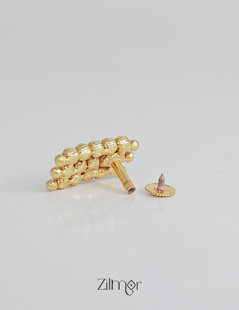 Gold Tone Bridal Necklace Earring Set - AG100604 5-Zilmor