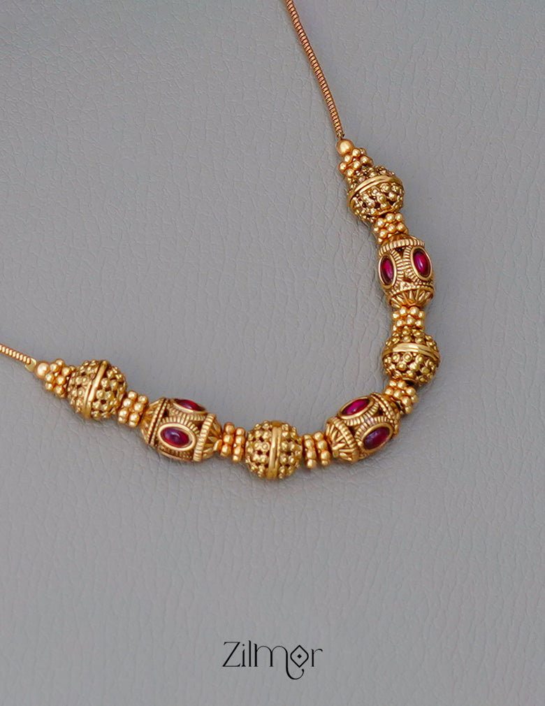 NV1011690 -  Traditional Antique Beaded  Necklace (color option) 4-Zilmor