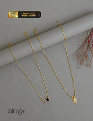 KY1011754 - Simple Kaashu & Ad stone Pendant Necklace Combo 3-Zilmor