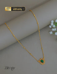 KY1011845-  Gold Tone Simple Mango Palakka Necklace 1-Zilmor