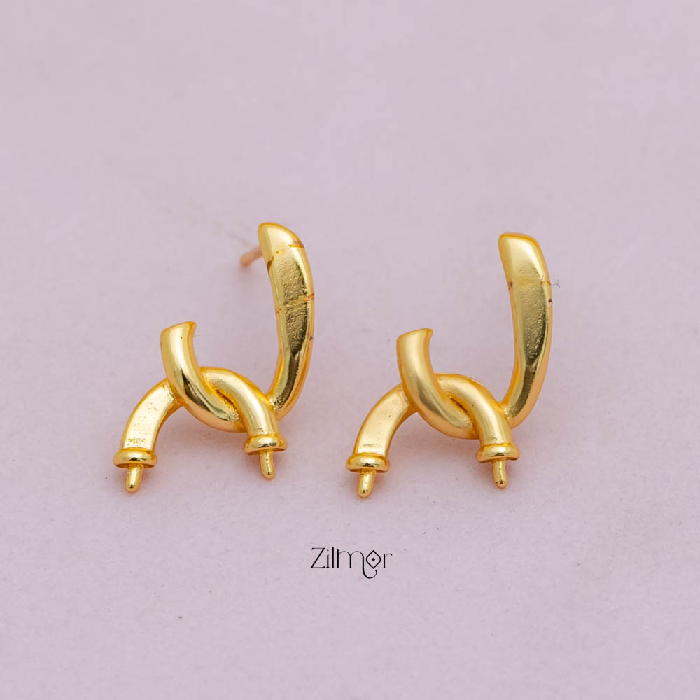 PE101845  - Set Of 2 Gold-Plated Minimal chain Earrings