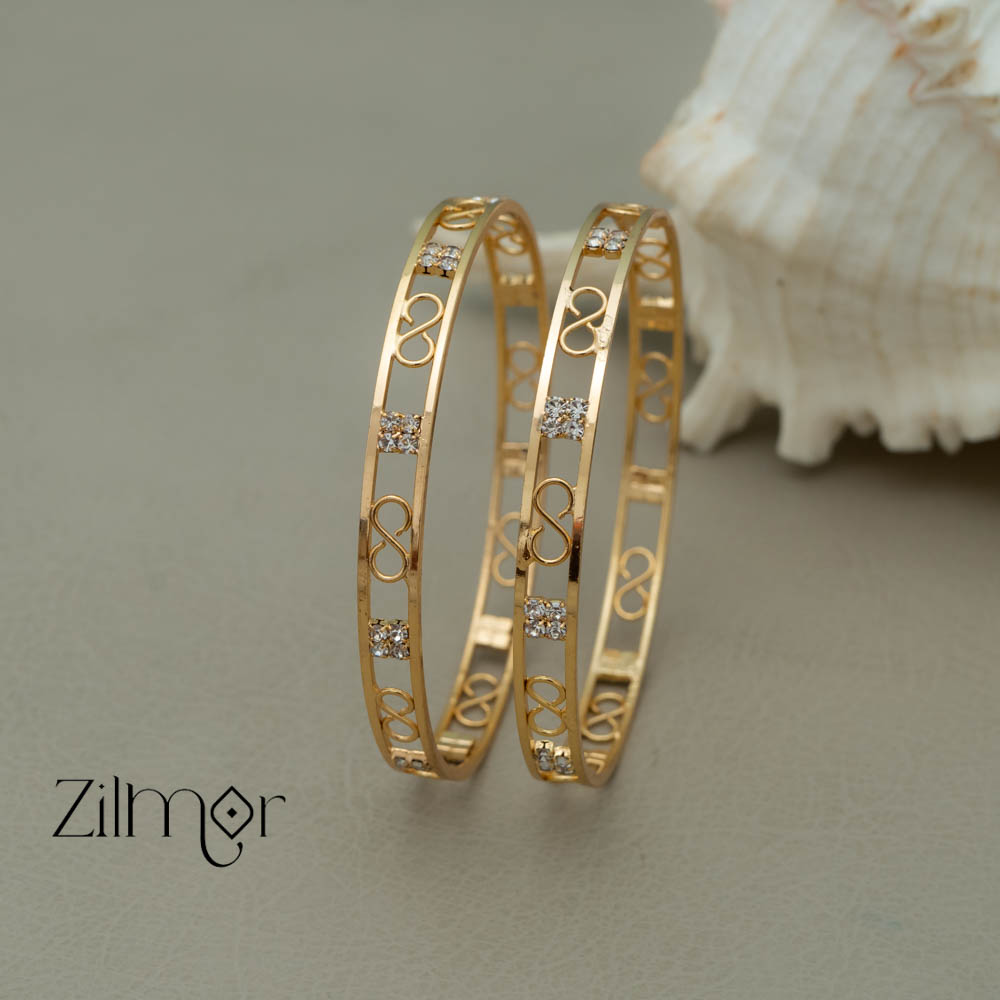 KF101035 - AD stone Bangle (Pair)