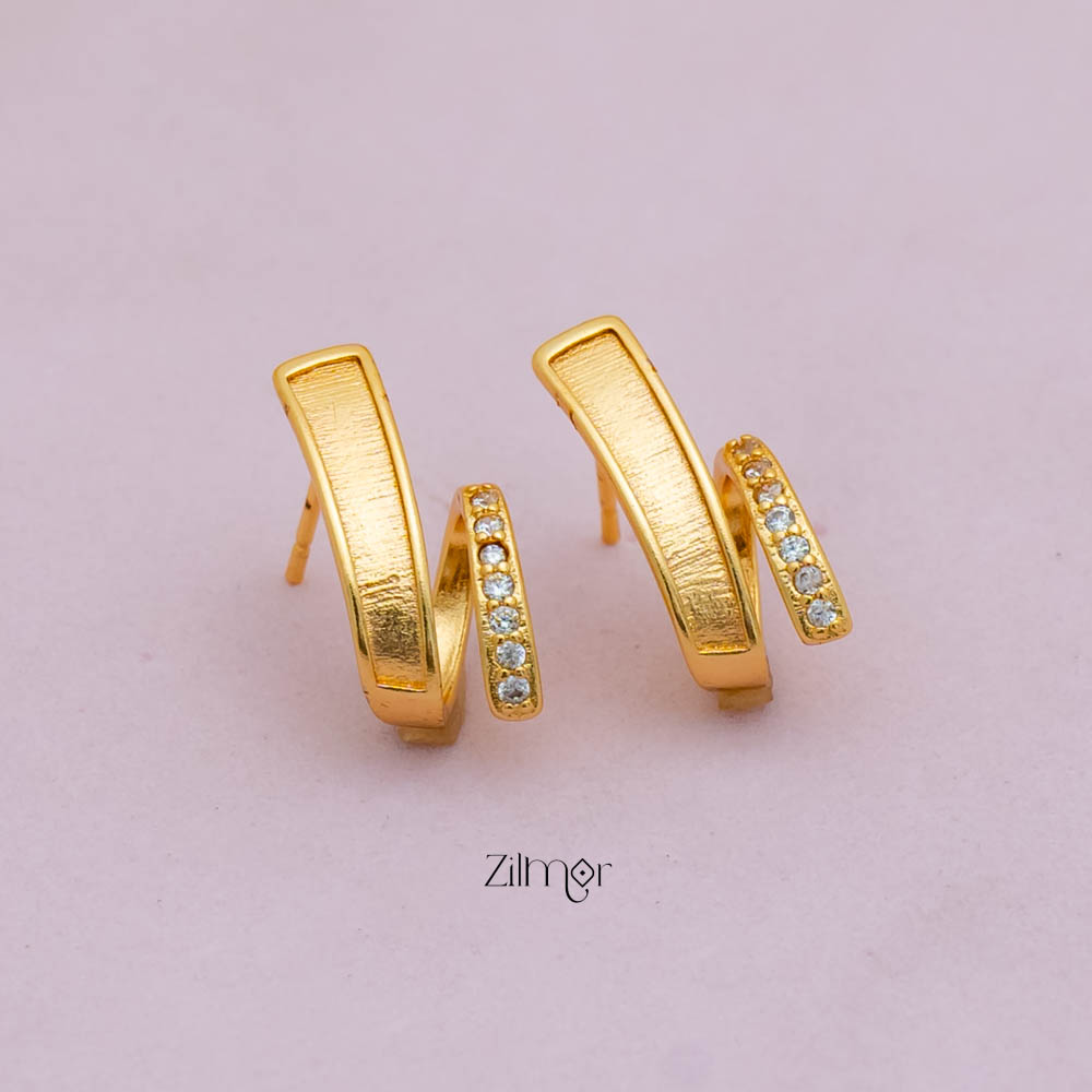 PE101842 - Set Of 2 Gold-Plated Minimal Hoop Earrings