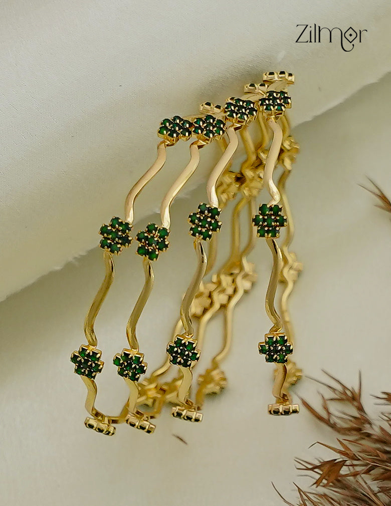 KF101661 - Gold Plated AD Bangles