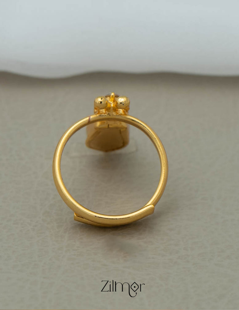 PP101106 - Gold Plated Adjustable Nagapadam Ring 5-Zilmor