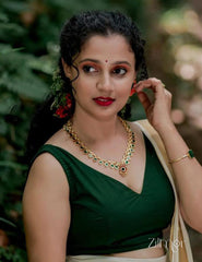 Palakka Long Haram Necklace with Pendant 2-Zilmor