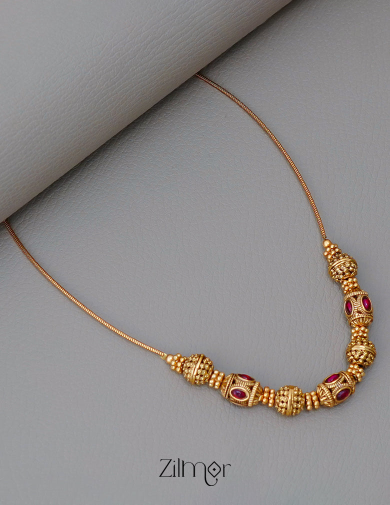 NV1011690 -  Traditional Antique Beaded  Necklace (color option) 3-Zilmor