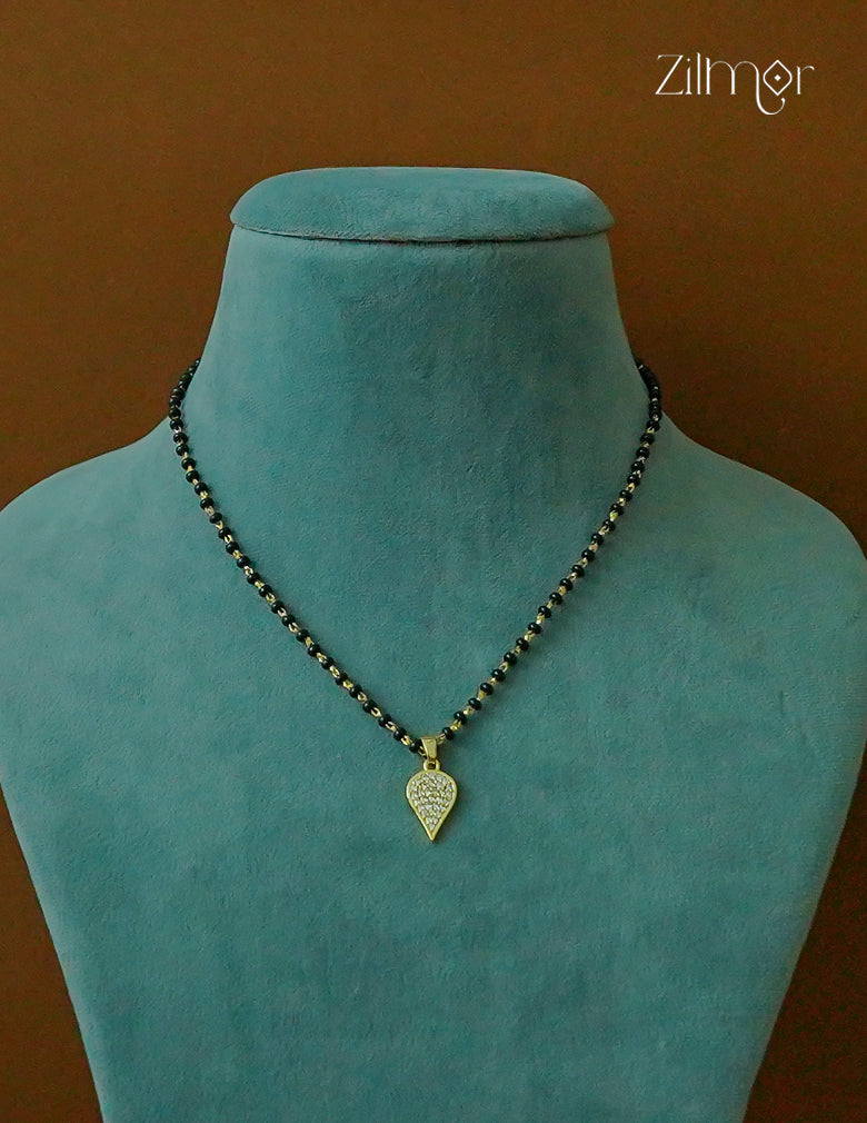 18k Gold Plated AD Stone Pendant Mangalsutra Necklace - PP1012207