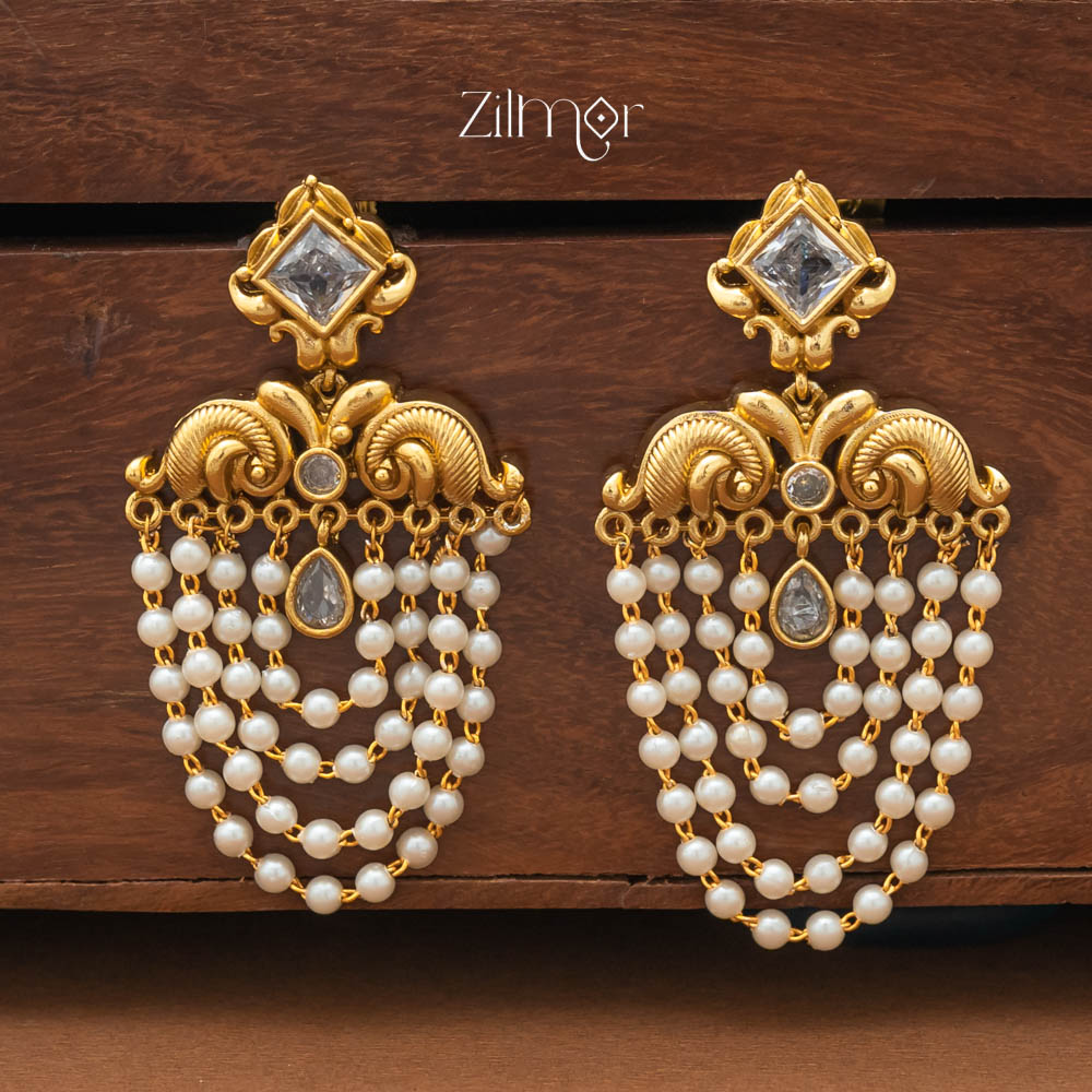 SN101670  - Pearl Antique Earrings