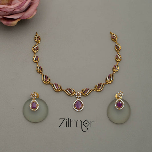 SC100916 - AD Choker/Necklace with matching Earrings