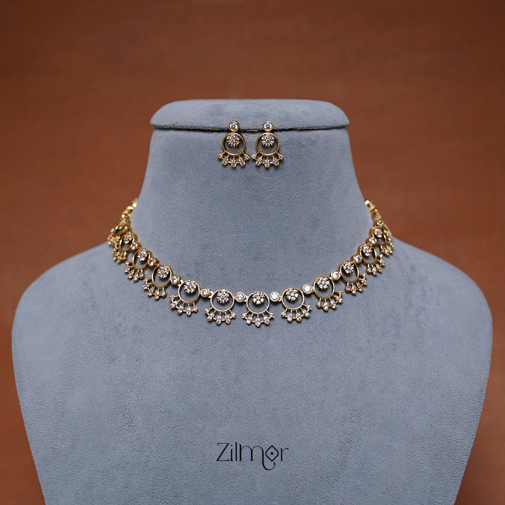 Premium Antique Necklace set with Earring - BH100364