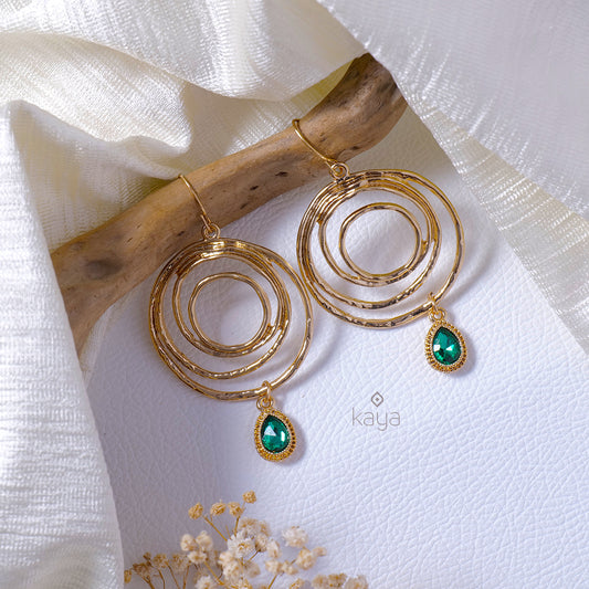 Spiral patterned matte polish earrings - PT100813