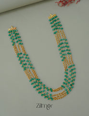 NV1011674 - Green Beads Multi layered Necklace 1-Zilmor