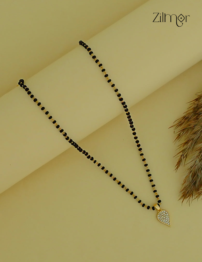 18k Gold Plated AD Stone Pendant Mangalsutra Necklace - PP1012207
